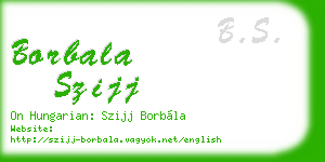 borbala szijj business card